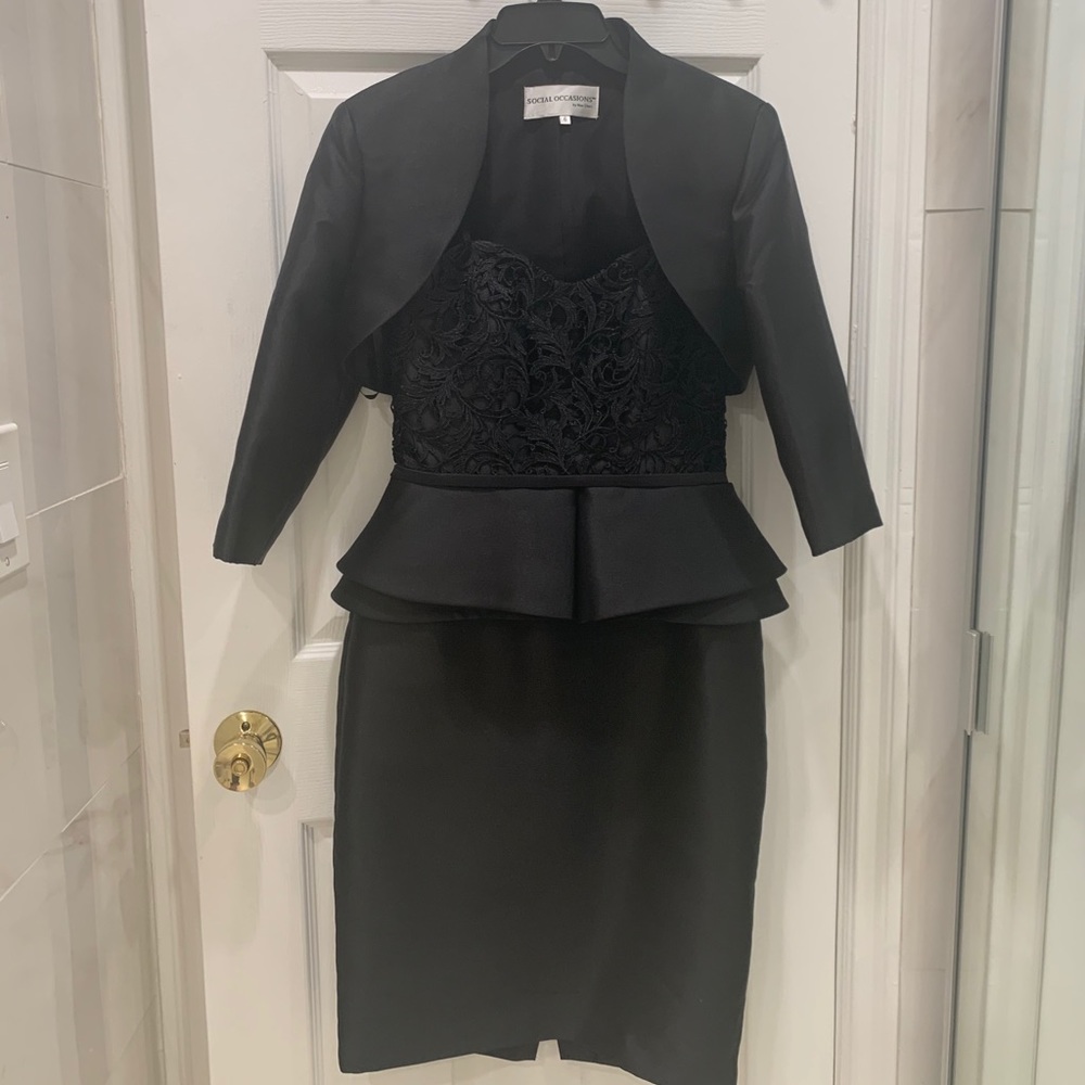 Cocktail dress decollate two piece size 6